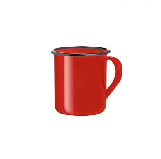 A Caneca esmaltada vermelha 80 ml – Zein custa R$ 2,99 na Toda Casa.