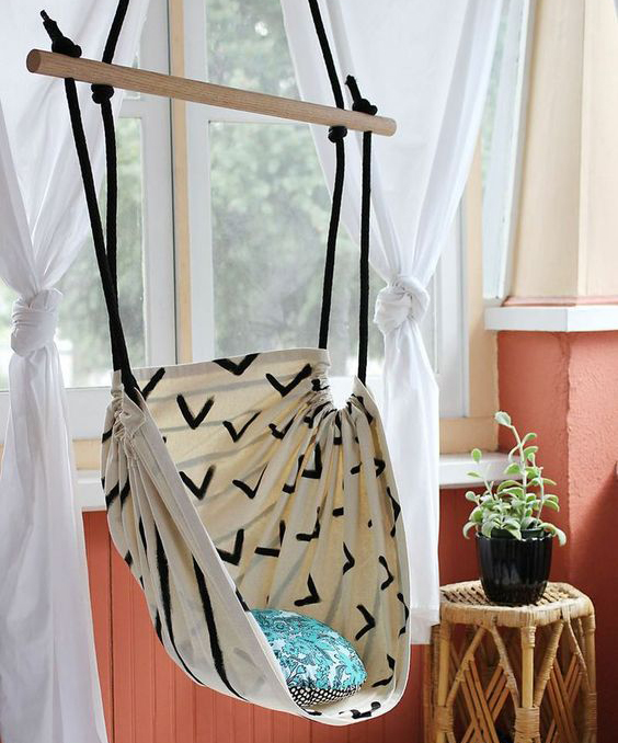 8 ambientes com cadeiras suspensas que bombam no Pinterest