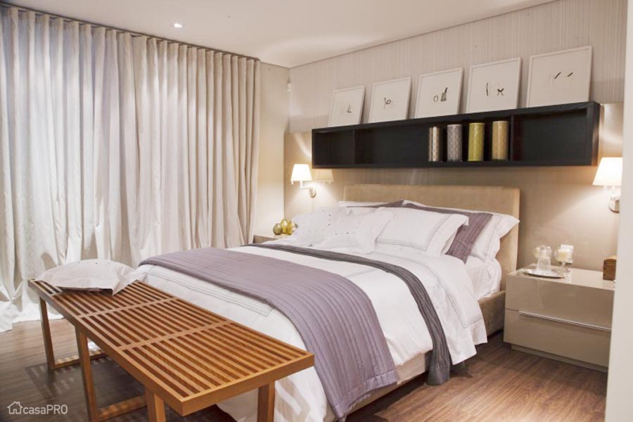 21 quartos de casal projetados por profissionais do CasaPRO