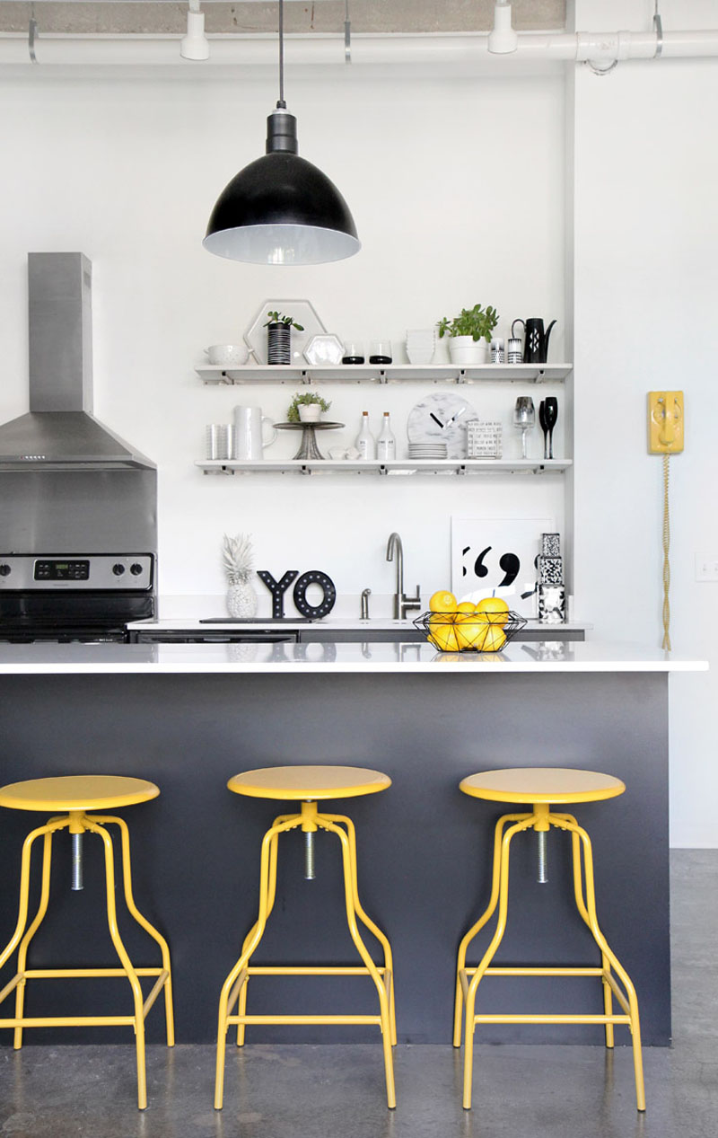 1-decoração-com-amarelo-cinza-e-branco-cozinha