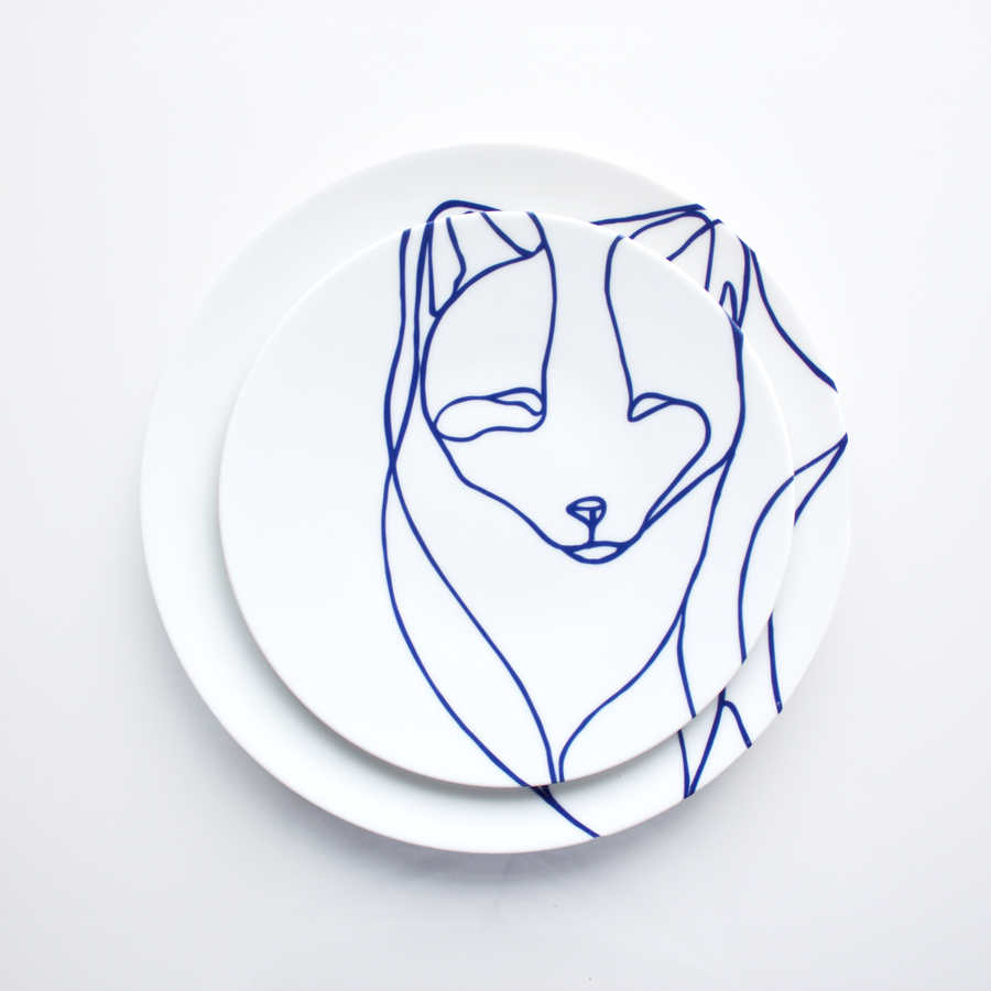 1-Animais selvagens ilustram refinados pratos de porcelana