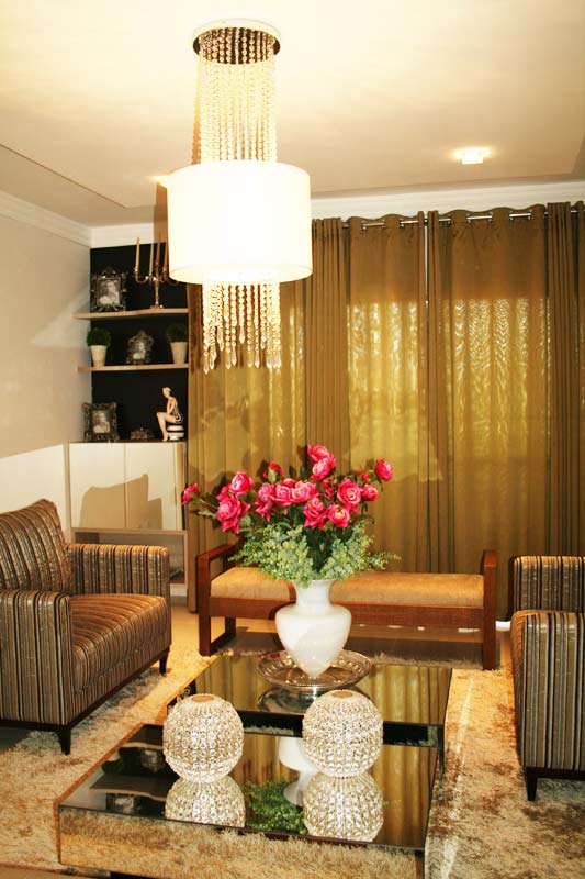 Sala de estar projetada por Cássia Amui.