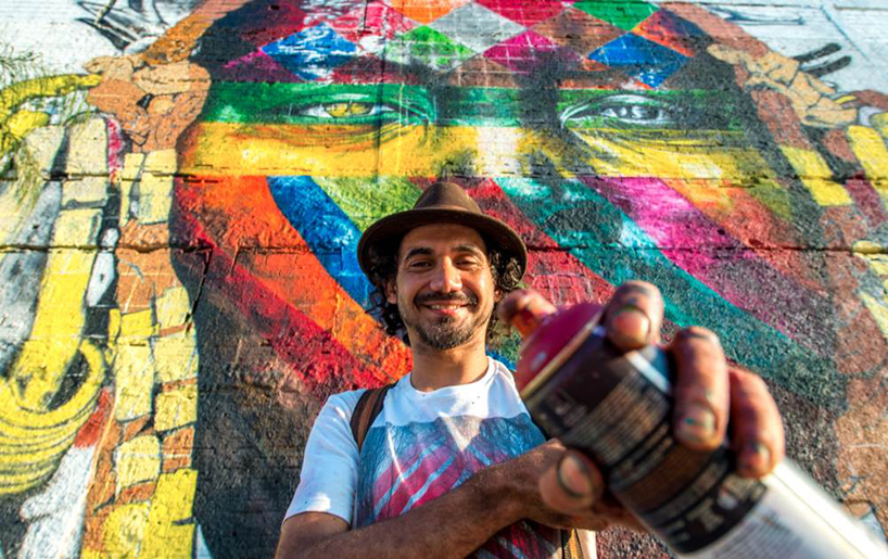 Eduardo Kobra pinta muro de 3 mil m² para as Olimpíadas do RJ