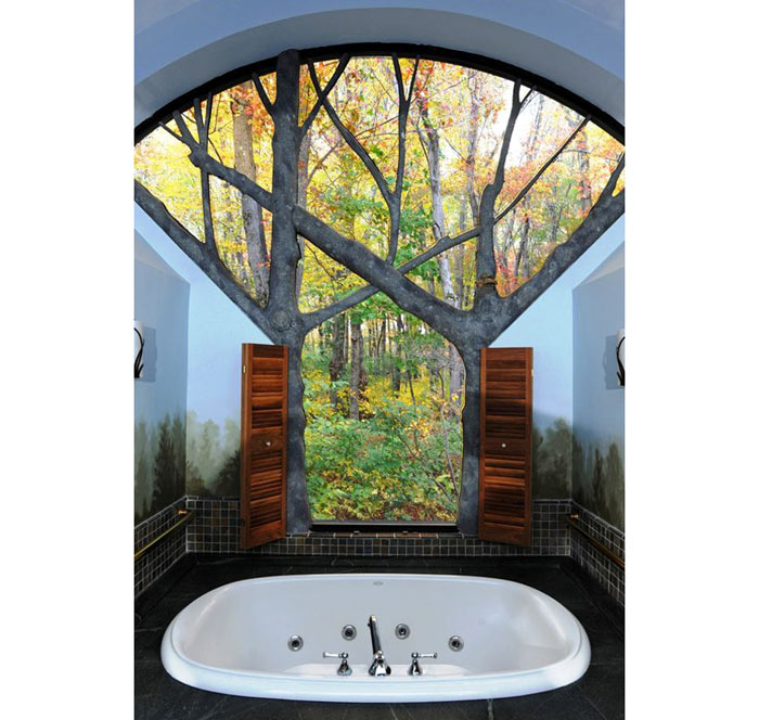 20-No Litchfield County Resort, cada cabana é assinada por um arquiteto local e leva um tema que homenageie a cidade de Connecticut, nos Estados Unidos