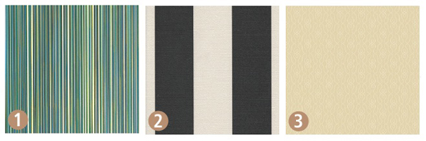 Como combinar o estofado das cadeiras e o papel de parede?