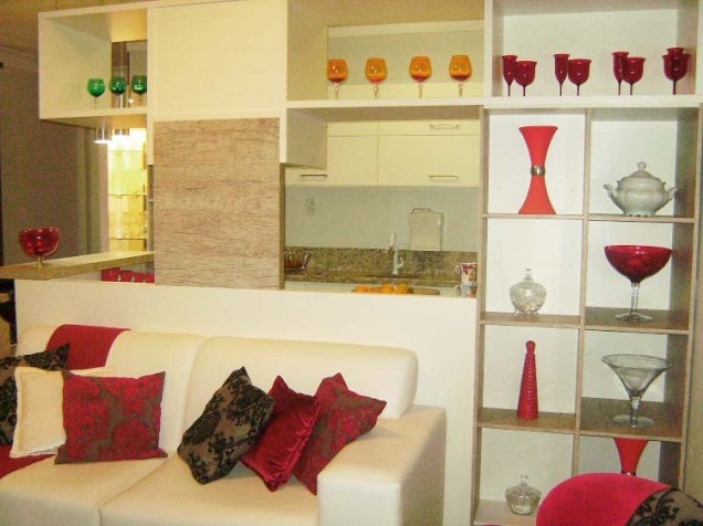 Sala de estar de um apartamento, de 71 m², em Santa Catarina. Projeto de Vanessa Galina Grosbelli.