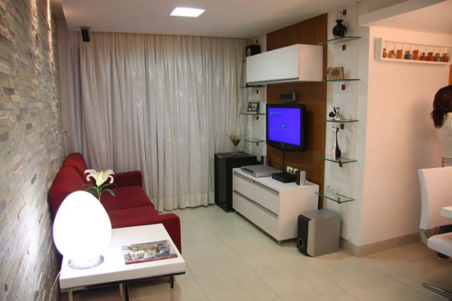 Sala de estar projetada por Larissa Cesar Vinagre.