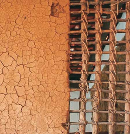 Pau-a-pique - Devido &agrave; falta de materiais, a taipa de pil&atilde;o (barro ...