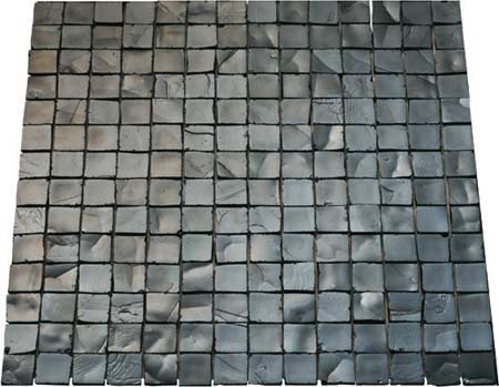 Produzido artesanalmente, este mosaico de vidro apresenta superf&iacute;cies e bor...