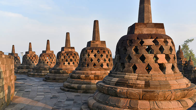 Borobudur, na Indonésia