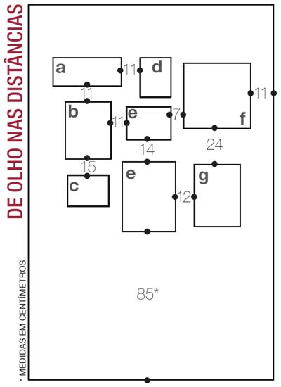 Composição de quadros em projeto do arquiteto Mario Celso Bernardes.