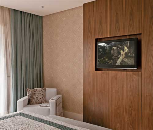 Os arquitetos Fernanda Abs e Fred Benedetti apostaram em tons calmantes e pe�...