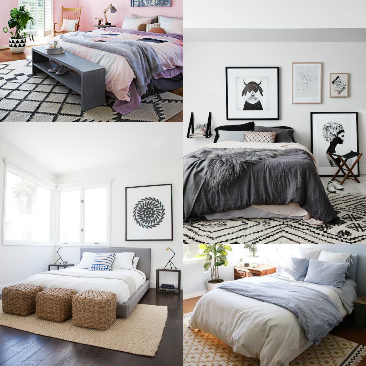 colagem-tapetes-ate-metade-da-cama-Pinterest