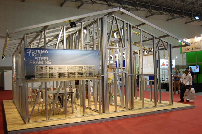 Estande da Light Steel Framing, um dos 250 expositores da Construir Minas 2009.