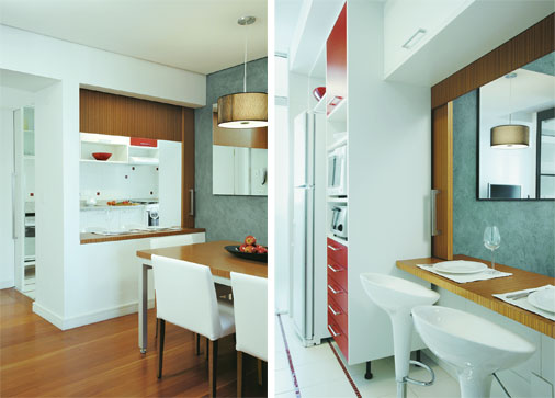 27 cozinhas americanas em apartamentos pequenos