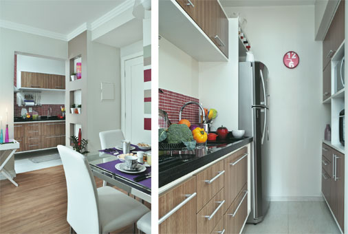 27 cozinhas americanas em apartamentos pequenos