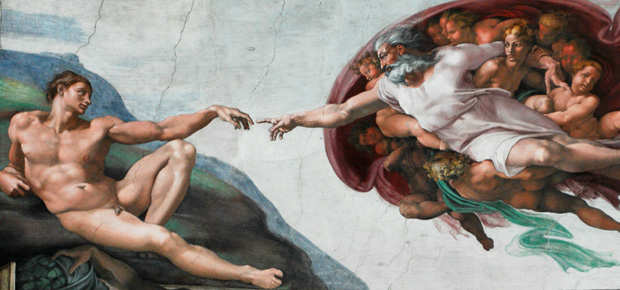 fA-mais-famosa-pintura-de-Michelangelo-no-teto-da-Capela-Sistina