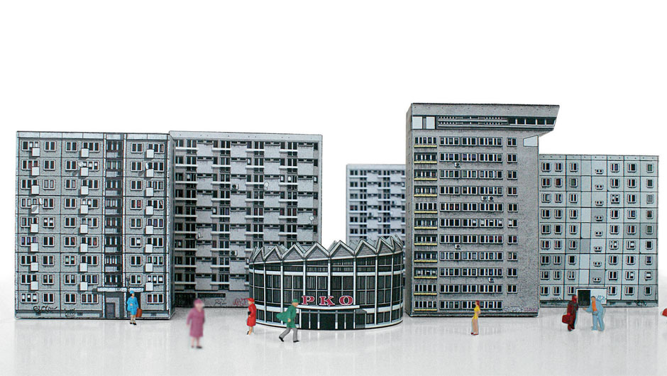 Arquitetura modernista da polônia é reproduzida em miniaturas