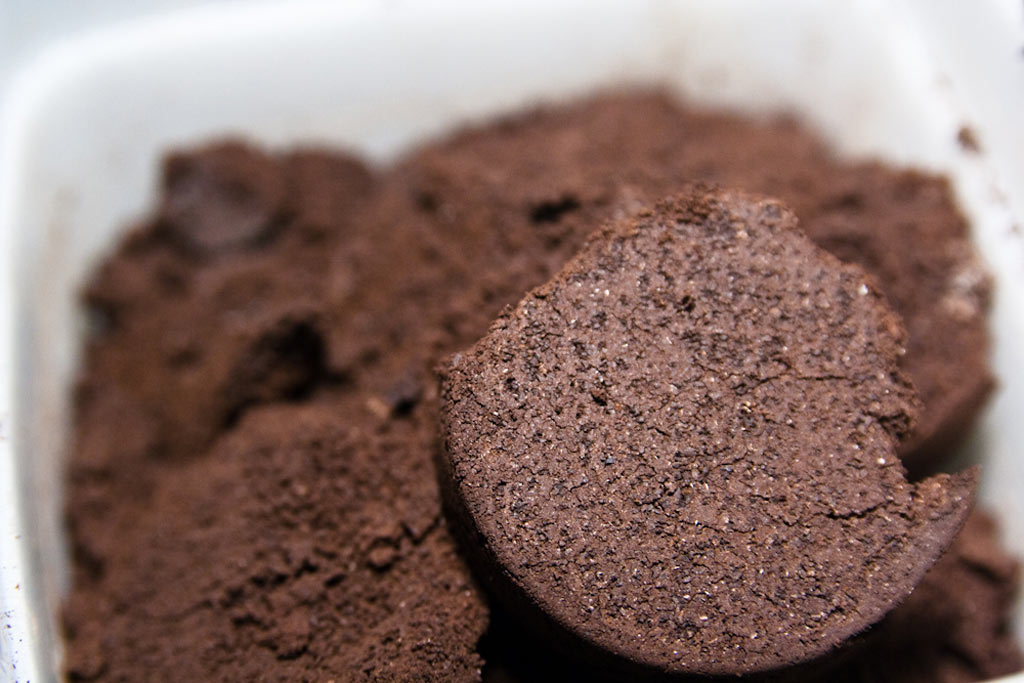 Borra de café.