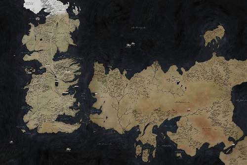 O mapa Game Of Thrones Poster em lona (60 x 90 cm) custa R$ 62 no Mercado Livre.