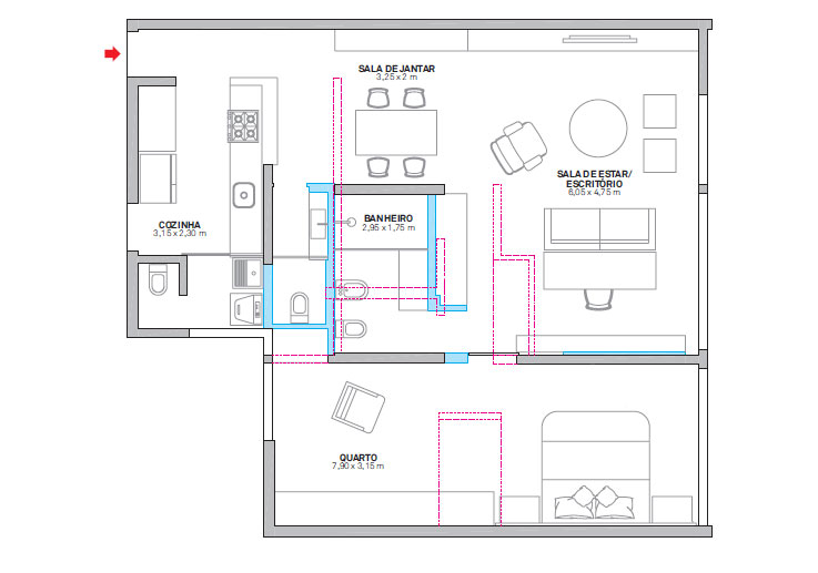 planta-apartamento-de-88-m2-menos-paredes-sob-medida-para-uma-jovem