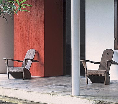 Pilares feitos na obra.