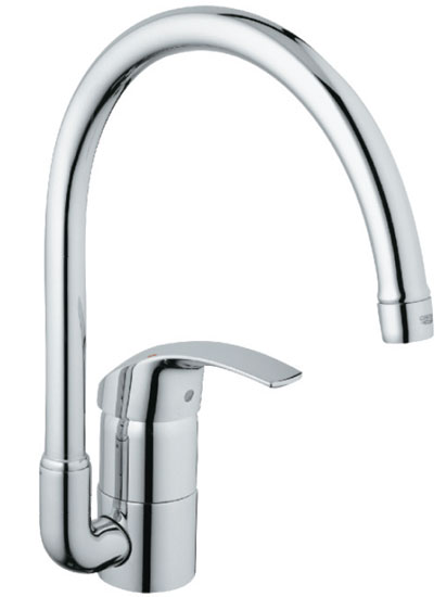 O misturador monocomando Eurosmart, da Grohe, tem arejador fixo e bica móvel. Intimee, R$ 478,80 O misturador monocomando Eurosmart, da Grohe, tem arejador fixo e bica móvel. Intimee, R$ 478,80