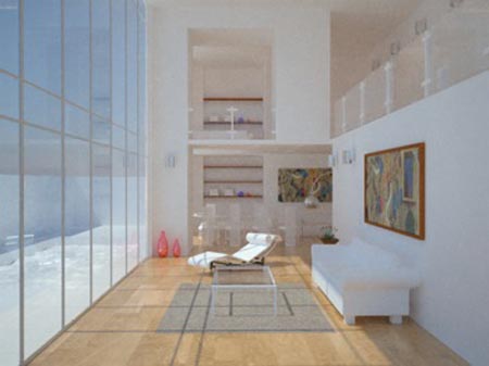Para criar este projeto de sala de estar, Allan Brito também utilizou o Blen...