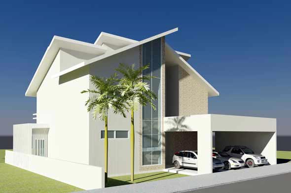 Esta maquete eletr&ocirc;nica &eacute; um projeto residencial desenvolvido pela arquitet...