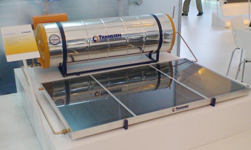A grande quantidade de aquecedores solares chamou a atenção de Carlos Verna...