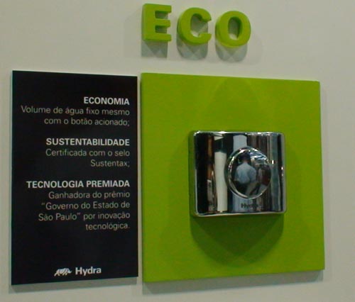 O modelo de válvula de descarga Eco, da linha Hydra, da Deca, possui vazão ...