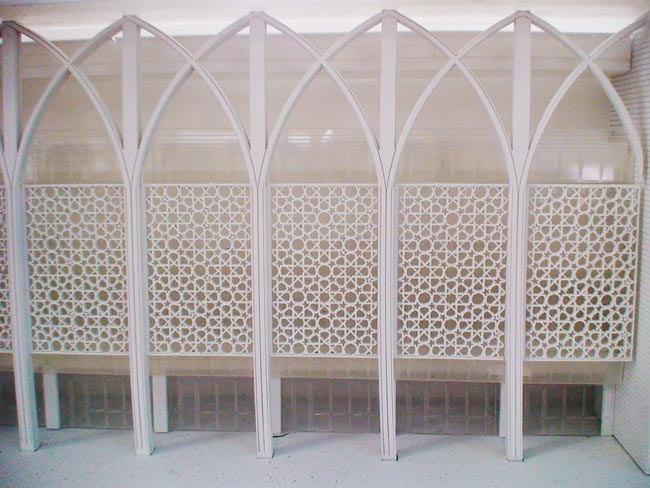 Detalhe da maquete da Universidade Princesa Nora Bint Abdulrahman apresentada...