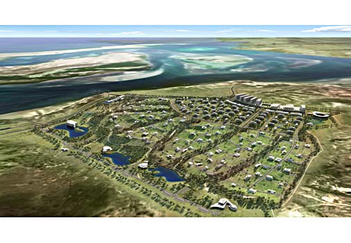 O complexo a ser constru&iacute;do fica situado numa &aacute;rea com vegeta&ccedil;&atilde;o abundant...