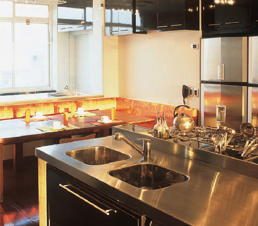 Bancada de inox: Bluemarine Arm&aacute;rios: Bertim & Thomazella