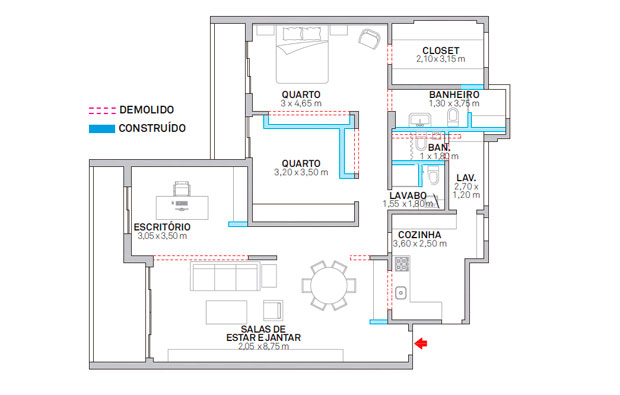 planta-reforma-no-apartamento-concreto-aparente-em-vigas