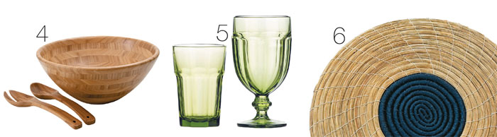 4. Saladeira de bambu Welf (36 cm de diâmetro) com dois talheres. Custa 422 ...
