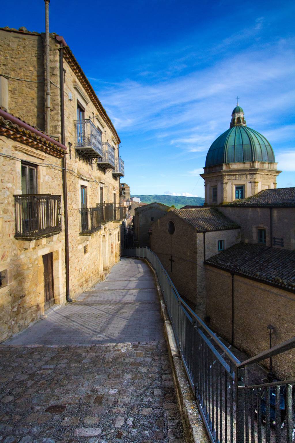 Mother Church and its Green Dome, Gangi, Sicily