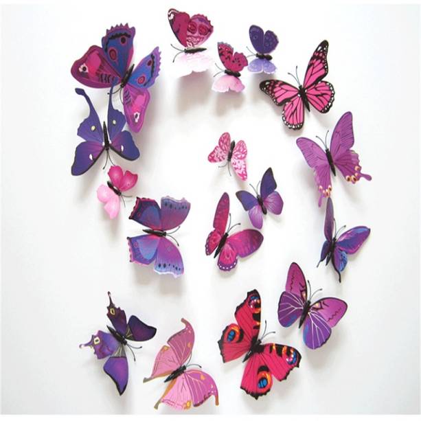 12 Pcs Ímã Da Borboleta 3D Arte Adesivos de Parede Decalques Casa Decorações da Festa de 2016 custa U$1,16.