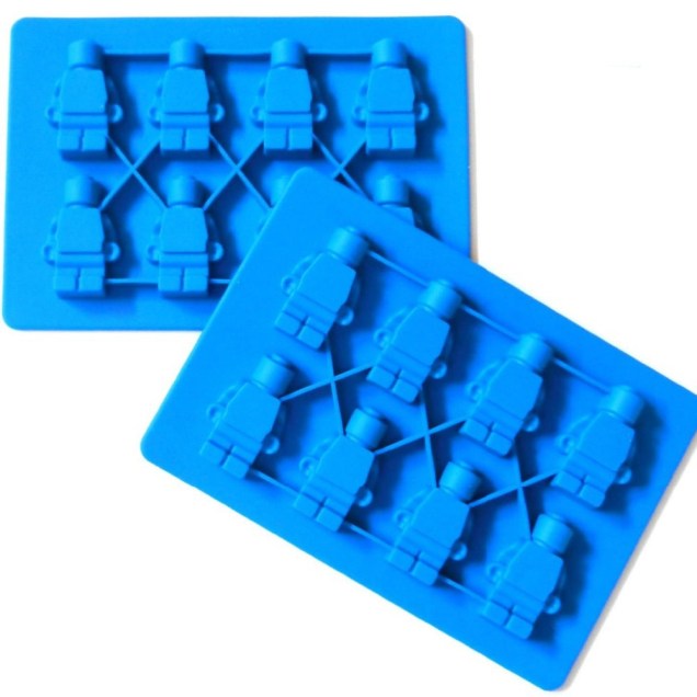 Lego minifig bandeja de cubos de gelo de silicone moldes dos doces molde do doce de chocolate diy custa U$4,20 cada.
