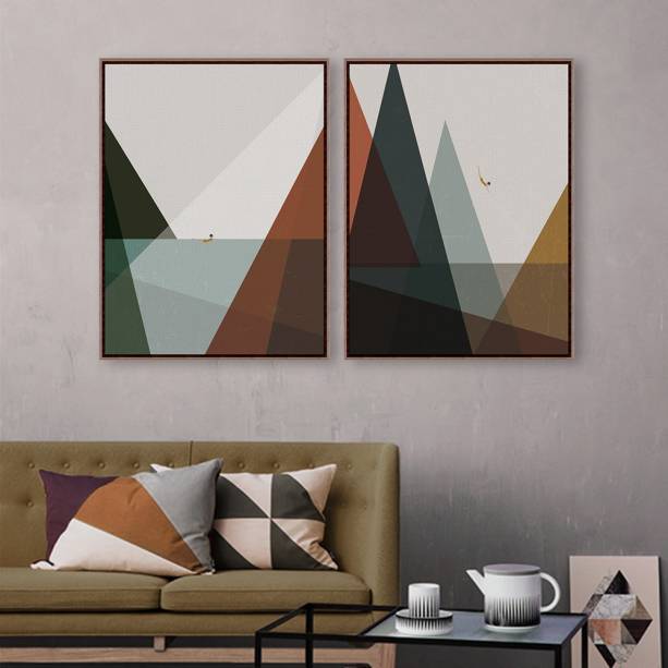 Nórdico moderno Paisagem Abstrata para a Montanha e Mar Retro Vintage Cartaz Impressão Sala de estar Pintura Da Lona Deco custa a partir de U$7 cada.