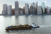 Horta pública feita em barco circula Nova York
