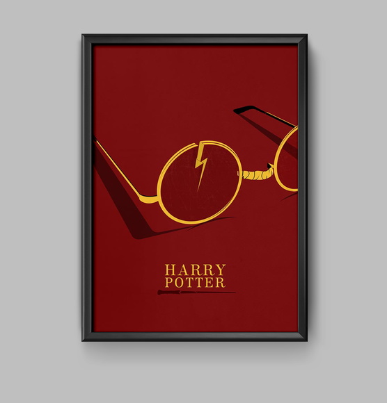 O Poster Harry potter com moldura custa R$69,90 na ZeegPosters, na Elo7.