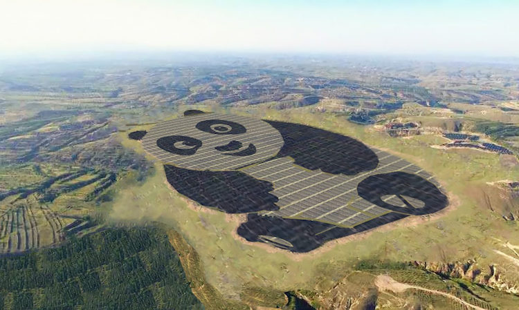 China acaba de ganhar estação de energia solar em forma de panda