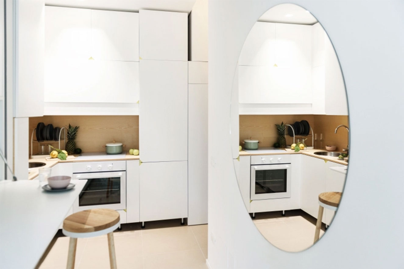 mini-apartamento paredes retr&aacute;til