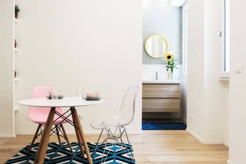 mini-apartamento paredes retrátil