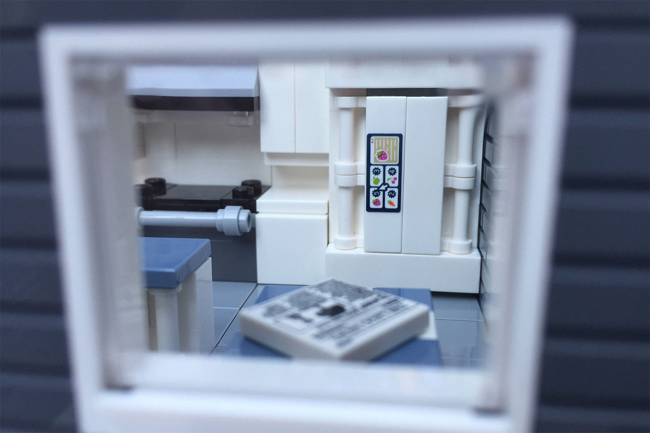 miniatura de casa de LEGO