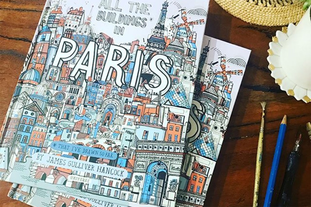 livro ilustrações de Paris