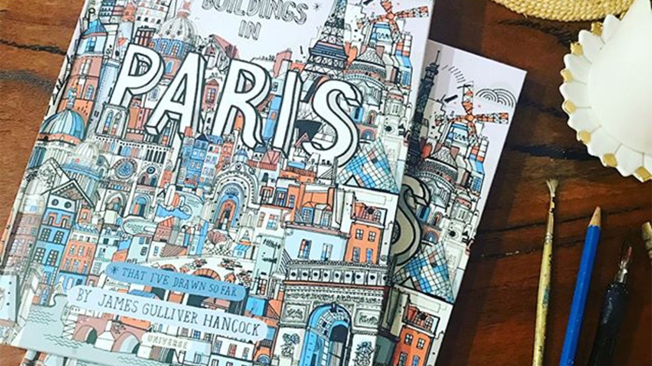 livro ilustrações de Paris