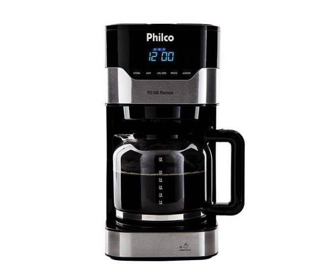 A cafeteira elétrica Philco Pcf38 Platinum (1 litro) custa R$ 215,67 nas Lojas Americanas.