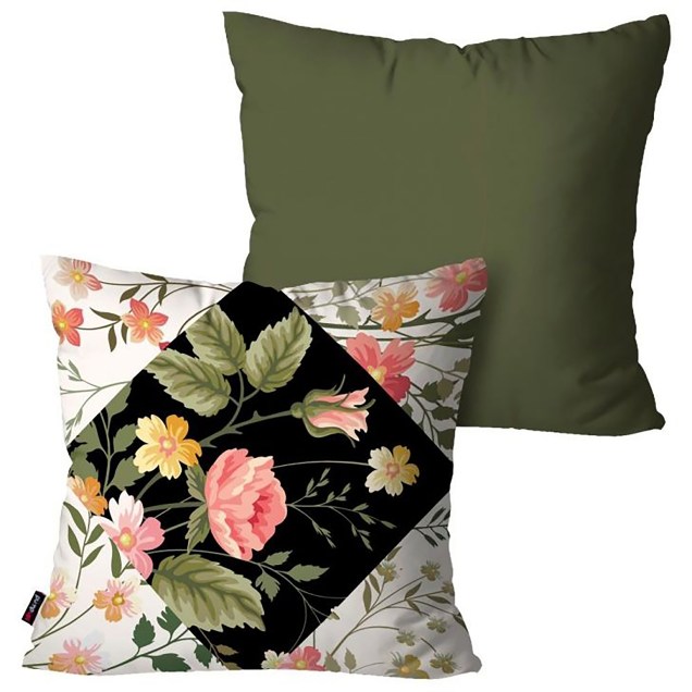 O kit Floral com duas almofadas decorativas custa R$ 66,90 na Mobly.